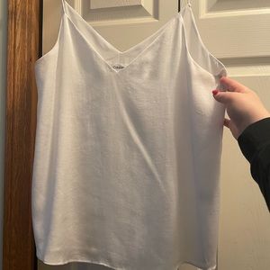 Calvin Klein Petite Large white silk Tank Top